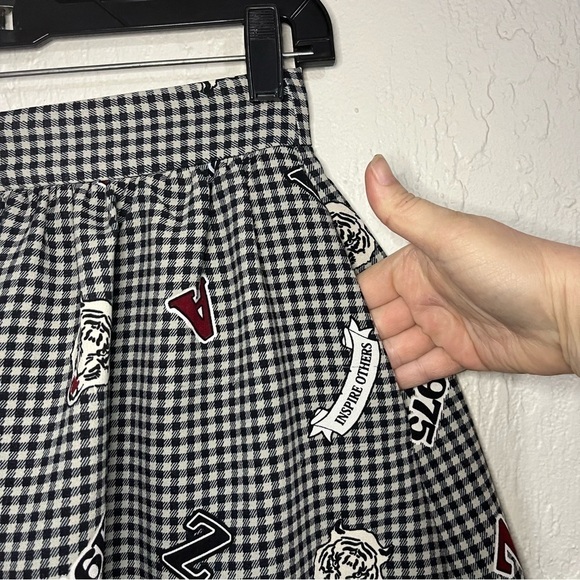 Zara Gingham Varsity School Button Down Skirt Size S - Picture 5 of 11